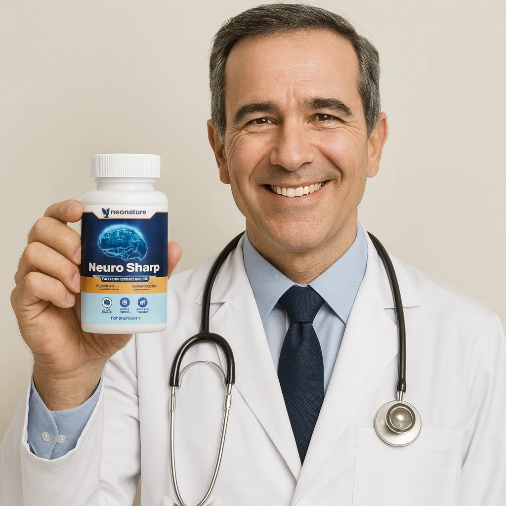 Image of a doctor recommending NeuroSharp supplement