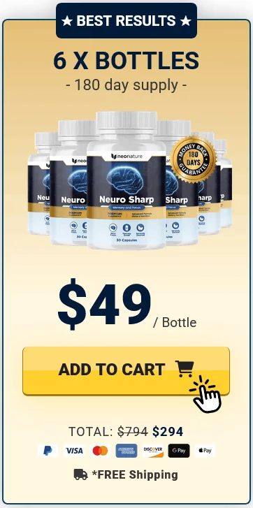 NeuroSharp 180-day supply brain booster – order now for focus, memory, and mental clarity